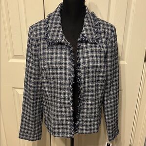Danillo Plus Tweed Open Front Jacket
